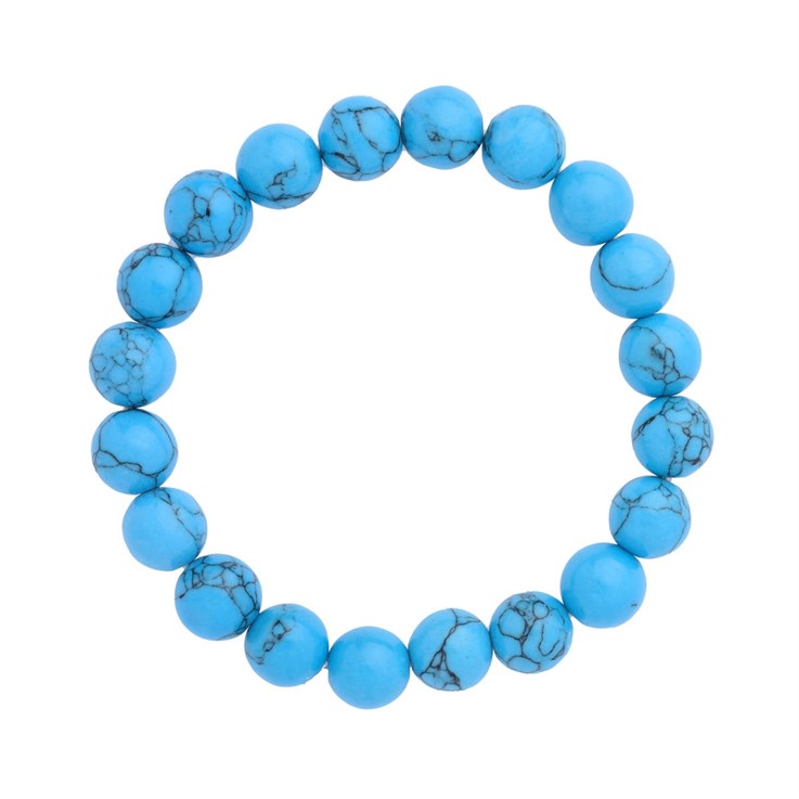 Turquoise (Reconstituted) 10mm Gemstone Bead Bracelet
