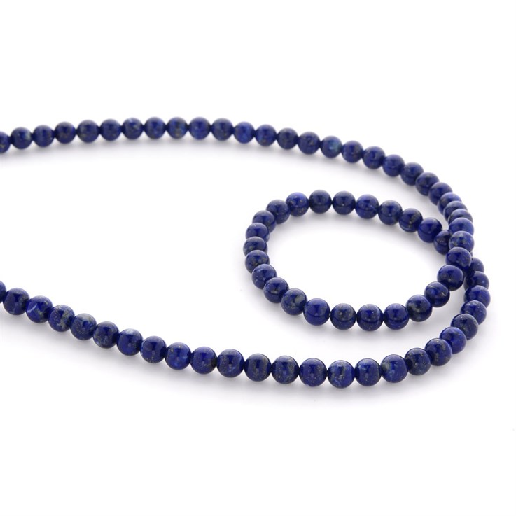 5mm Round gemstone bead Lapis Lazuli 'A'  40cm strand