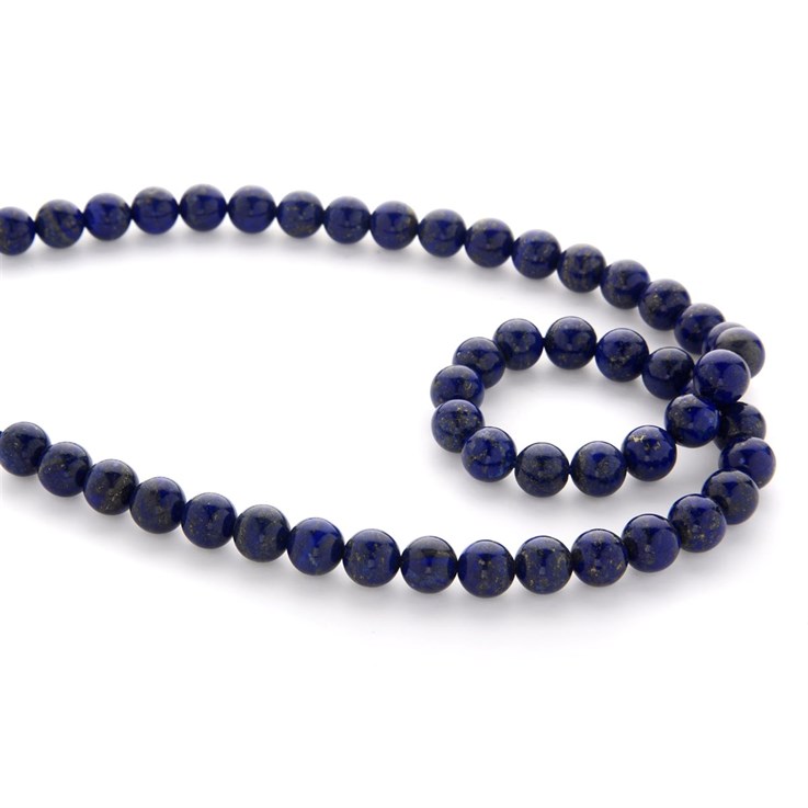 8mm Round gemstone bead Lapis Lazuli 'A'  40cm strand
