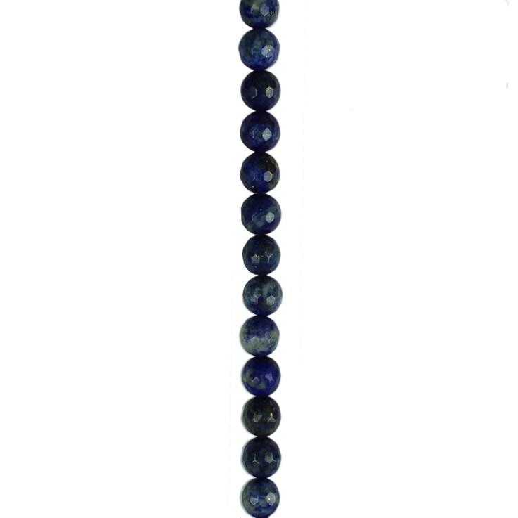 8mm Facet Round gemstone bead Lapis Lazuli  40cm strand