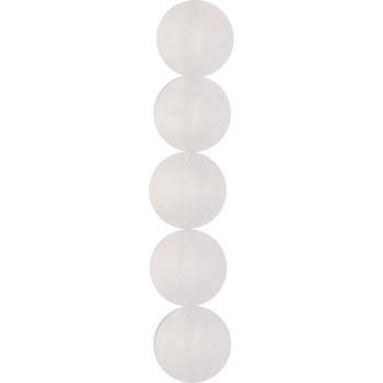 6mm Round gemstone bead Rock Crystal Frosted 40cm strand