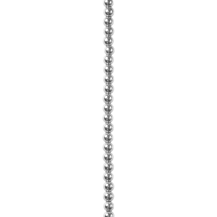 4mm Hematine Silver colour 40cm round bead strand