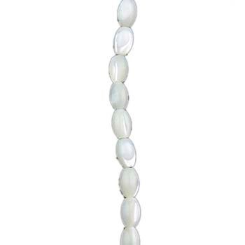 9 x 6mm Melon shaped Mother of Pearl (MOP) 40cm strand