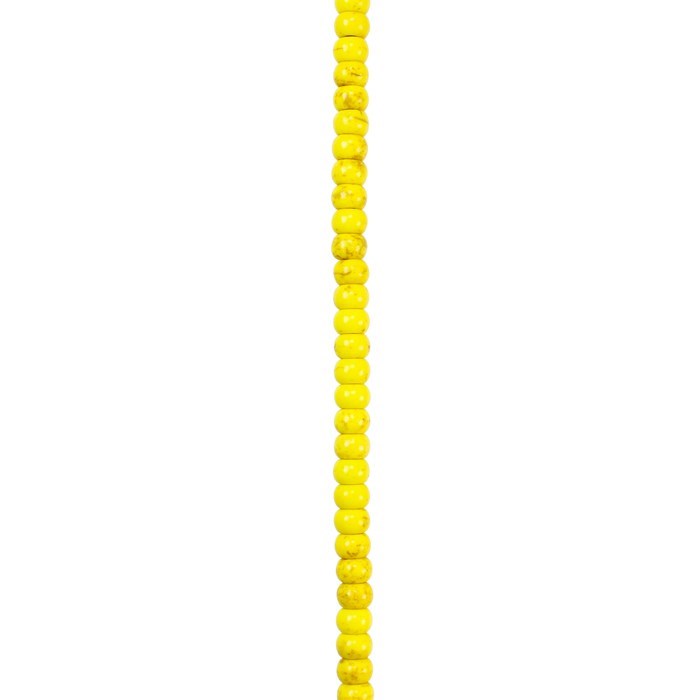 6mm Rainbow Howlite Rondelle Beads Yellow 15.5"