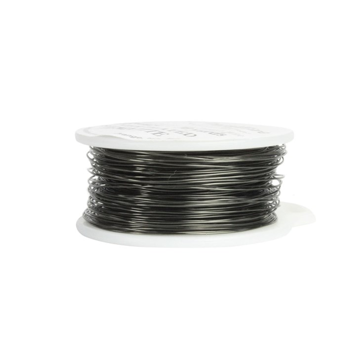 Parawire 26 Gauge (0.41mm) Non Tarnish Hematite Silver Plated Wire 30 Yard (27.4m) Spool