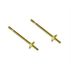 Earstud with Cup and Prong 3mm (without scrolls) 9ct Gold