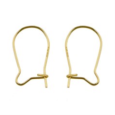 Hookwire Earwire with Guard 15x8mm (0.51mm) Gold Filled