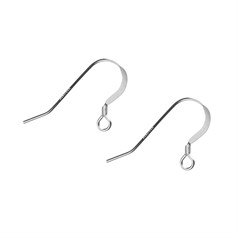 Fish Hook Earwire 25x12mm with Spring Silver Filled (SF)