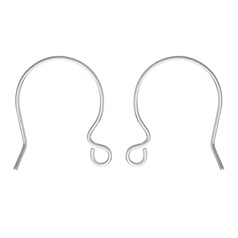 Round Earwire Sterling Silver