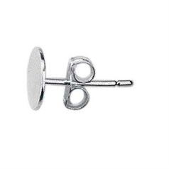10mm Pad Earstud (with scrolls) Sterling Silver (STS)