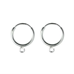 10mm Earhoop with open ring Sterling Silver (STS)