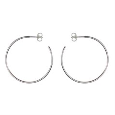 40mm Earhoop with Post & Scroll Sterling Silver (STS)