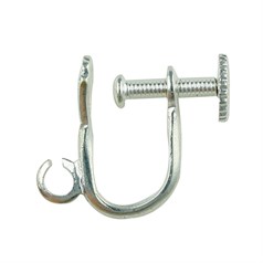 Earscrew for Hanging 12mm Silver Plated