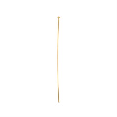 Headpin 1.5" Fine (0.51mm) Domed Head Gold Plated Vermeil Sterling Silver (STS)