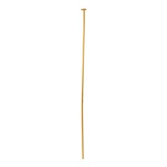 Headpin 2" Fine (0.51mm) Domed Head Gold Plated Vermeil Sterling Silver (STS)