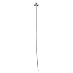 Fancy Headpin 2" with 3 Ball End (50mm) wire dia 0.50mm Sterling Silver (STS)