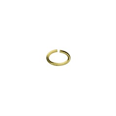 6x4mm Oval Jump Ring  (unsoldered) wire dia 0.70mm Gold Plated Vermeil Sterling Silver