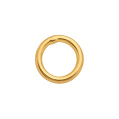 8mm Soldered Jump Ring 1.2mm Gold Plated Vermeil Sterling Silver (STS)