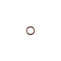 4mm Unsoldered Jump Ring 0.7mm Rose Gold Plated