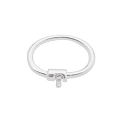 Oval Lok Ring 10x7.5mm Sterling Silver (STS)