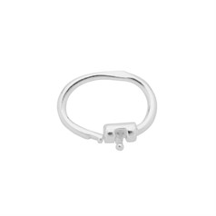 Oval Lok Ring 7.85x5.80mm Sterling Silver (STS)