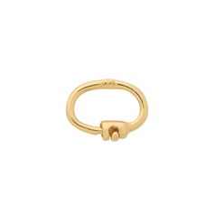 Oval Lok Ring 7.85x5.80mm Gold Plated Sterling Silver Vermeil