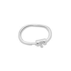 Oval Lok Ring 8.15x6.85mm Sterling Silver (STS)