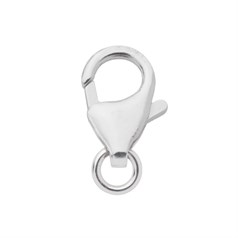 Medium Oval Trigger Catch Clasp (12mm) with 5mm Open Jump Ring ECO Sterling Silver (STS)