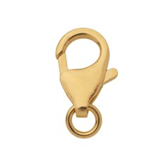 Medium Oval Trigger Catch Clasp (12mm) with 5mm Open Jump Ring Gold Plated ECO Sterling Silver Vermeil