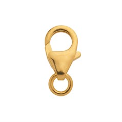 Small Oval Trigger Catch Clasp (10mm) with 4mm Open Jump Ring Gold Plated ECO Sterling Silver Vermeil