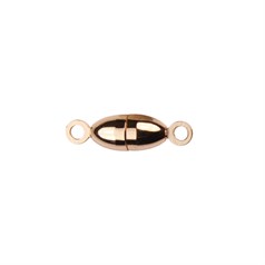 6x9mm Plain Bullet Magnetic  Clasp Rose Gold Plated
