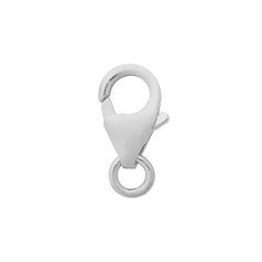 Small Oval Trigger Catch Clasp (10mm) with 4mm Soldered (Closed) Jump Ring ECO Sterling Silver (STS)
