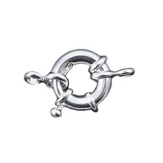 15mm Jumbo Bolt Ring  Clasp Silver Plated
