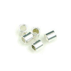 2x2mm Crimp Tubes Silver Plated