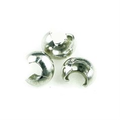 4mm Crimp Cover Silver Plated