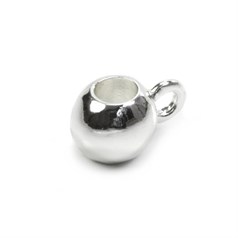 8x9mm Plain Charm Carrier Silver Plated