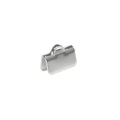 10mm Ribbon/Cord End Fastener Silver Plated
