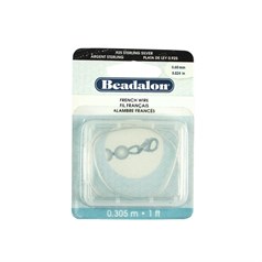 Beadalon French Wire (Gimp) 0.6mm  (.024 in)  Sterling Silver NETT