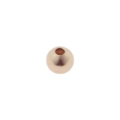 2.5mm Plain round shaped bead with 0.8mm hole Rose Gold Plated