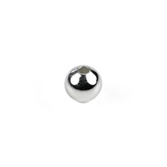Plain round shape Bead 2.5mm with 0.9mm Hole ECO Sterling Silver (STS)