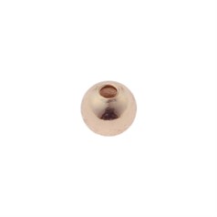 3mm Plain round shaped bead with 0.90mm hole Rose Gold Plated
