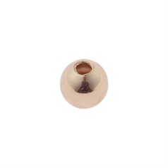 4mm Plain round shaped bead with 1.20mm hole Rose Gold Plated