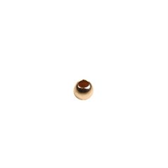 Bead Plain Round 4mm with 1.8mm Hole Rose Gold Plated Vermeil ECO Sterling Silver (Extra Durable)