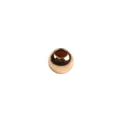 Bead Plain Round 5mm with 2.2mm Hole Rose Gold Plated Vermeil ECO Sterling Silver (Extra Durable)