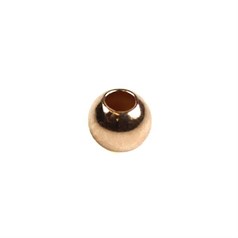 Bead Plain Round 6mm with 2.4mm Hole Rose Gold Plated Vermeil  ECO Sterling Silver (Extra Durable)