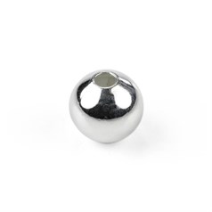 6mm Plain round shaped bead Silver Plated (SP)