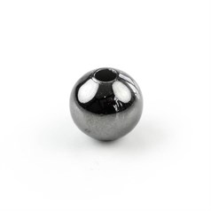 6mm Plain round shaped bead Black Plated