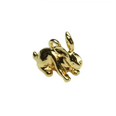 12x15mm Bunny Rabbit Charm Gold Plated