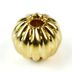 4mm Round shaped Corrugated Bead/Spacer Gold Plated (GP)