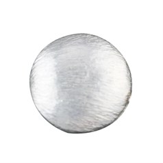 12mm Disc shape Scratched bead  Silver Plated (SP)